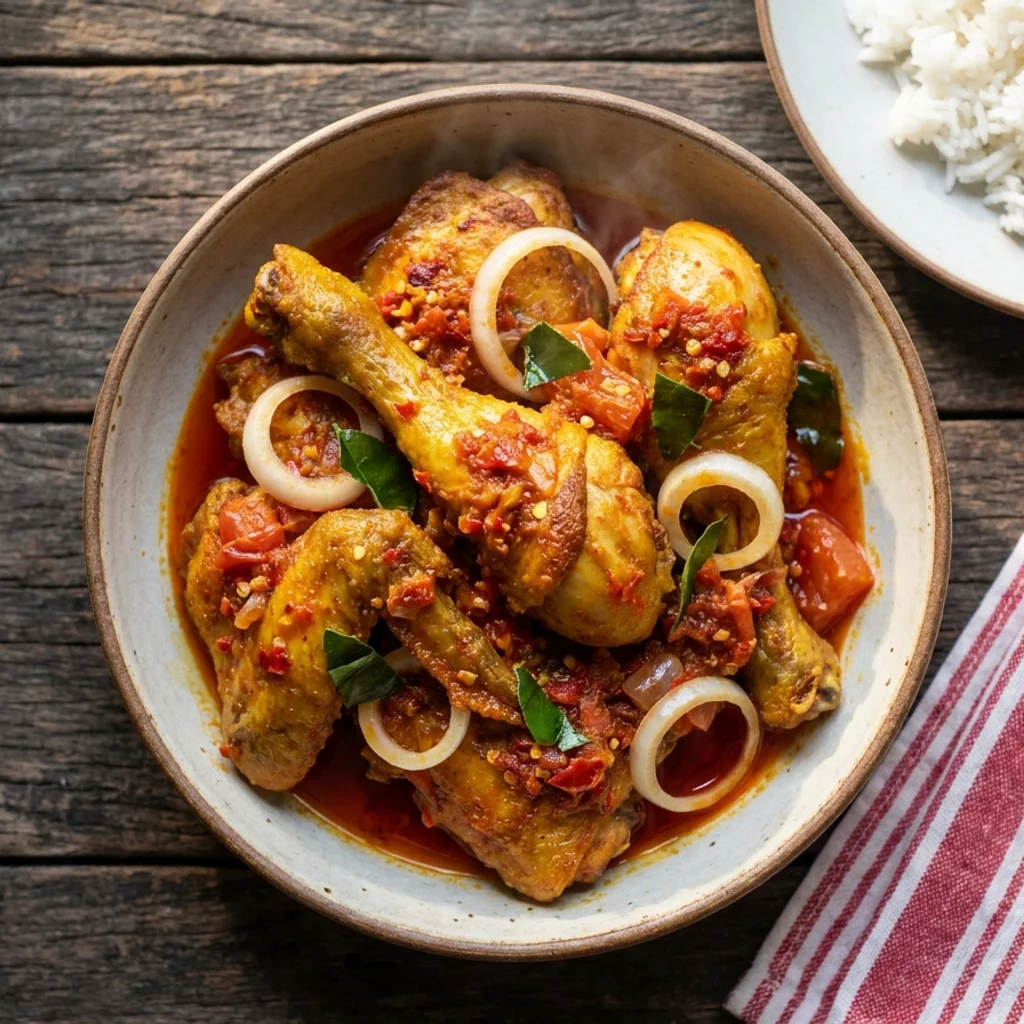 Ayam Berlado Sambal Lado Merah Pedas Berasam