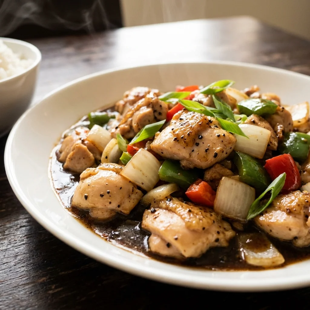 Ayam Black Pepper Sos Lada Hitam Pekat