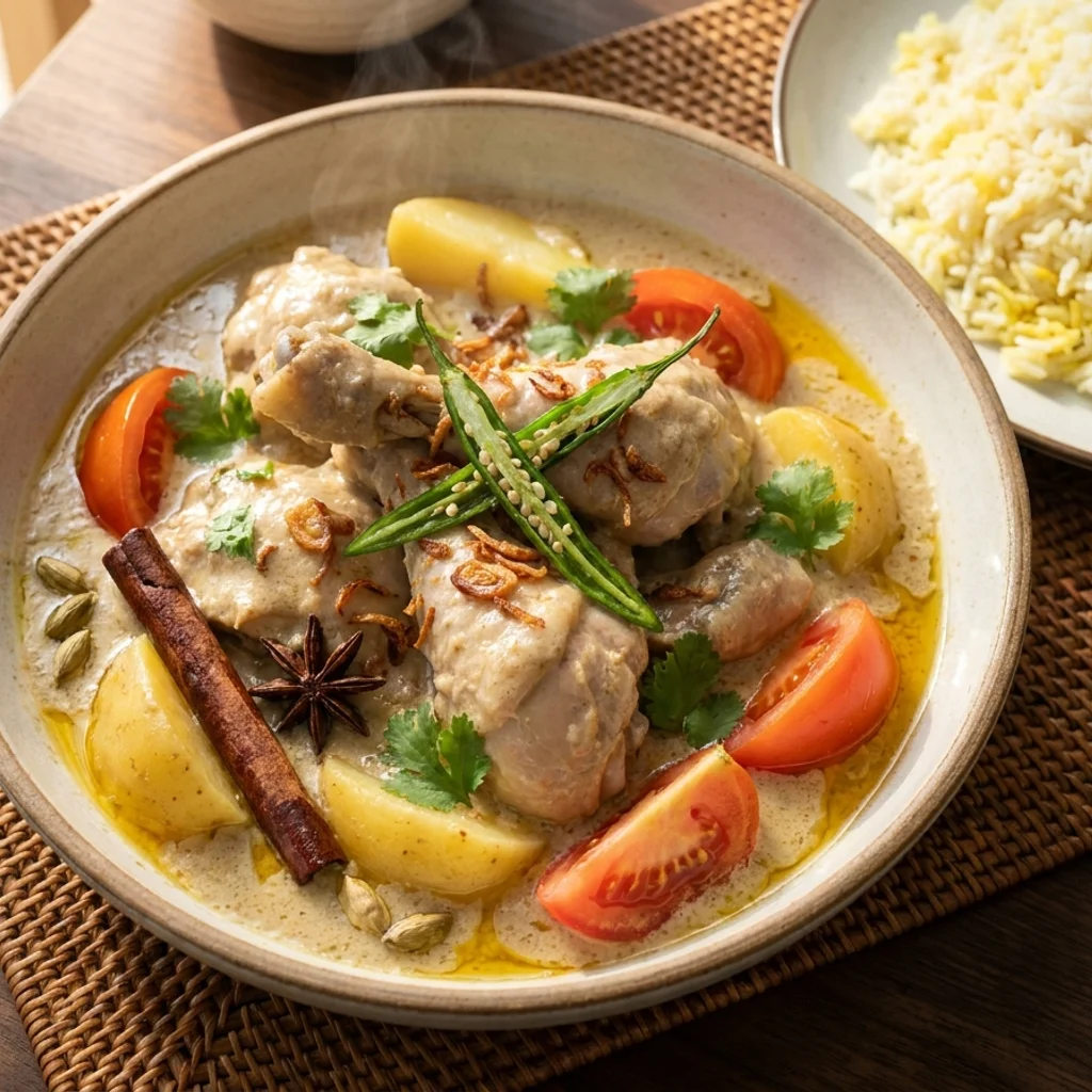 Resepi Ayam Kurma Kenduri Kuah Putih Pekat