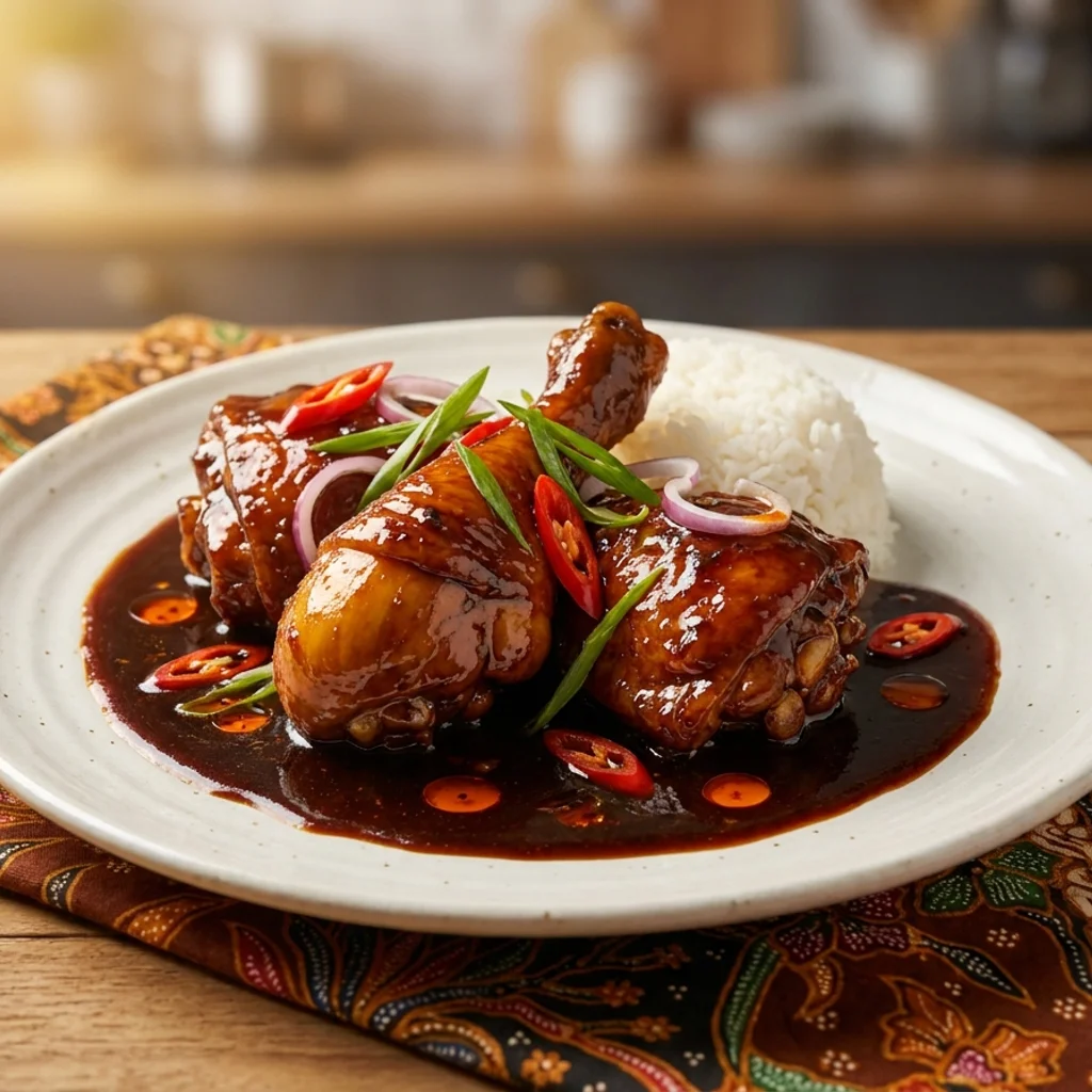 Ayam Masak Kicap Kuah Pekat Berkilat