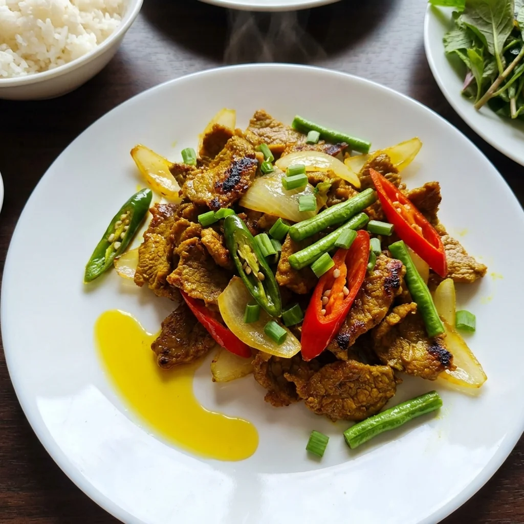 Daging Goreng Kunyit Kelantan Bawang Cili