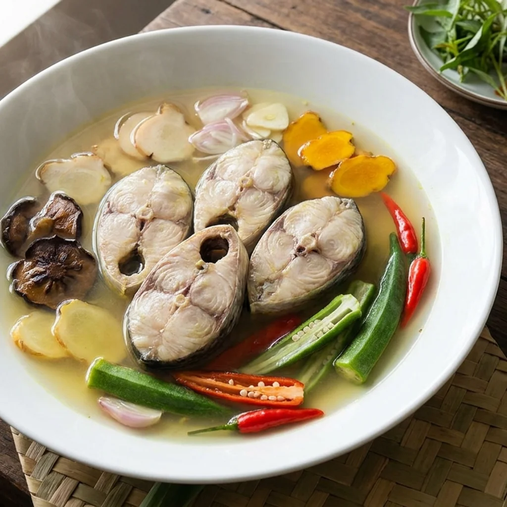 Ikan Singgang Terengganu Kuah Kunyit Lengkuas Asam Gelugur