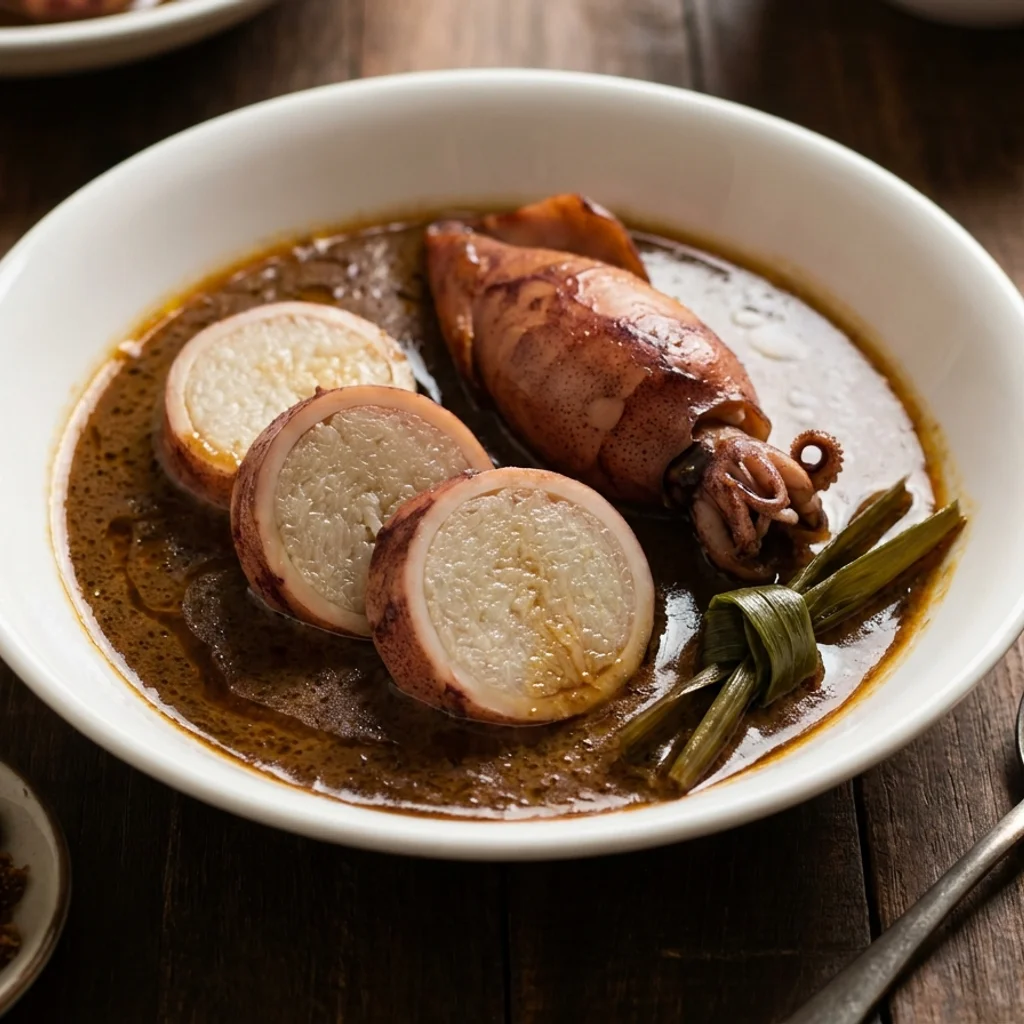 Ketupat Sotong Kelantan Kuah Santan Gula Melaka