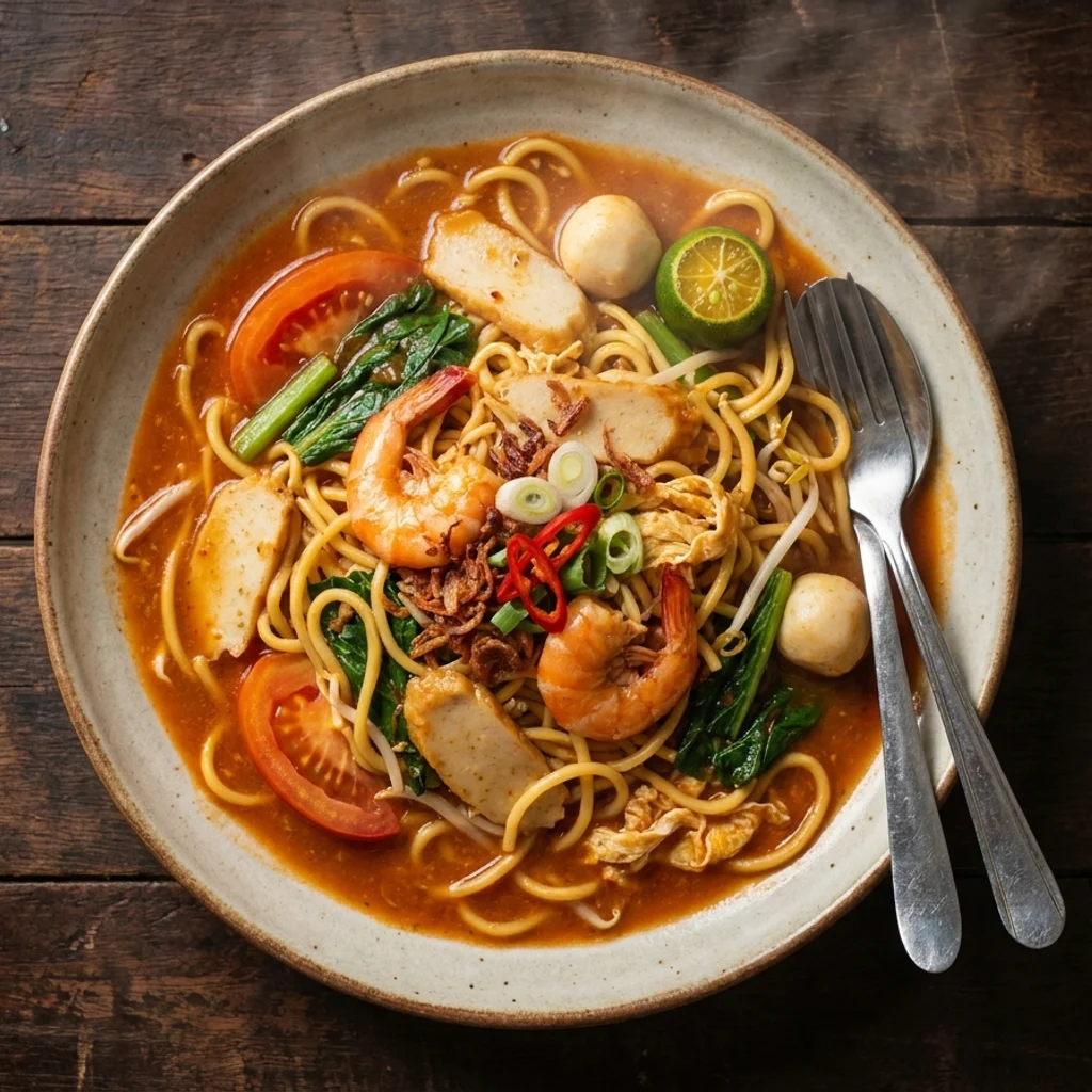 Mee Goreng Basah Kuah Likat Ala Gerai