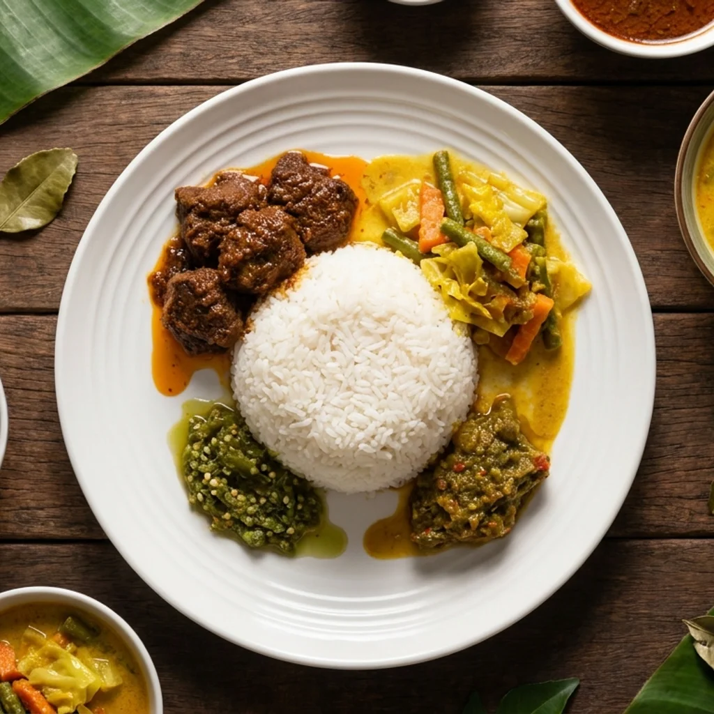 Nasi Padang Set Rumah: Rendang, Lodeh & Sambal Hijau
